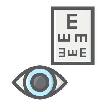 Optometry filled outline icon, medicine Stock Illustration