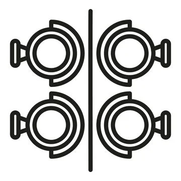 Optometry icon outline vector. Eye test Stock Illustration