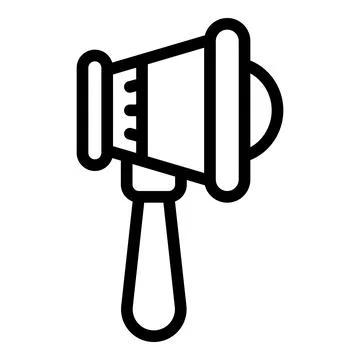 Optometry megaphone icon, outline style Stock Illustration