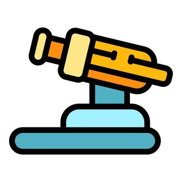 Optometry microscope icon color outline vector Illustrazione stock