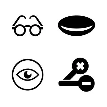 Optometry. Simple Related Vector Icons Stock Illustration