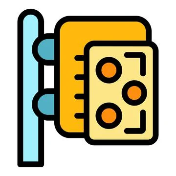 Optometry stand icon color outline vector Stock Illustration