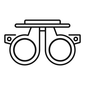Optometry trial frame for vision examination icon Stock Illustration