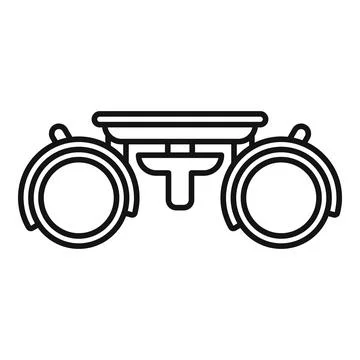 Optometry trial frame for vision testing Illustrazione stock