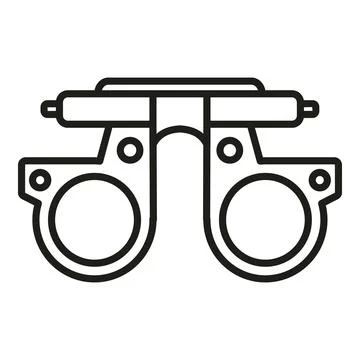 Optometry vision icon outline vector. Eye test Illustrazione stock