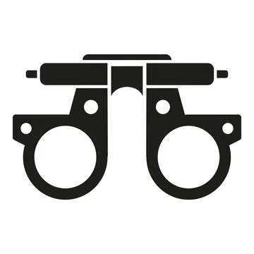 Optometry vision icon simple vector. Eye test Stock Illustration