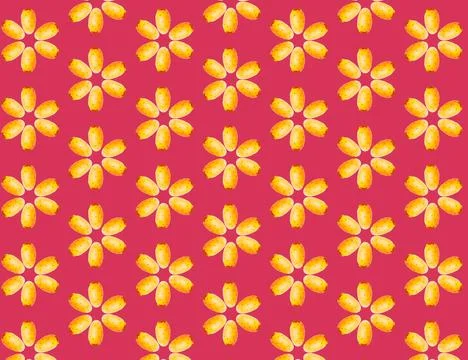 Opuntia fruit pattern on vibrant red color background Stock Photos