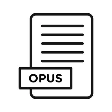OPUS File Document icon Black line art vector 库存插图
