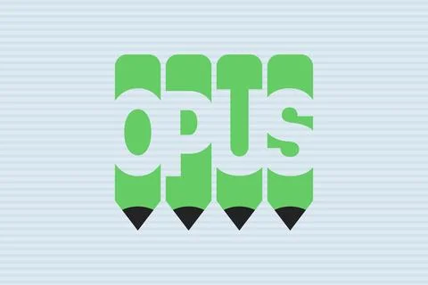 Opus typography negative space word vector illustration. Stock Illustration