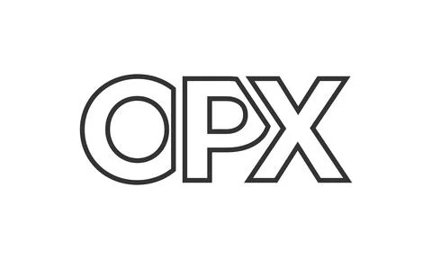 OPX logo design template with strong and modern bold text. Initial based ve.. Stock Illustration
