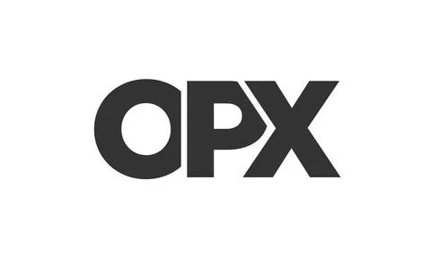 OPX logo design template with strong and modern bold text. Initial based ve.. イラスト素材