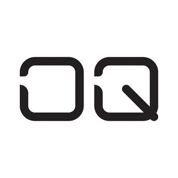 Oq initial letter vector logo icon Illustrazione stock
