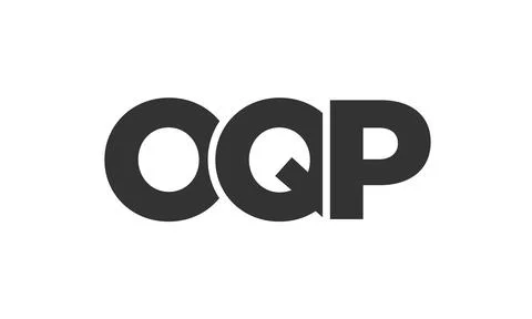 OQP logo design template with strong and modern bold text. Initial based ve.. Illustrazione stock