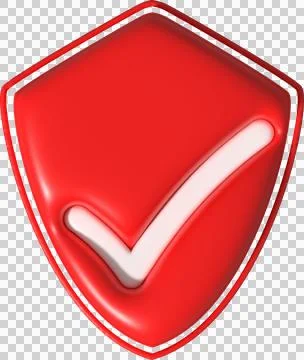 Like or correct symbol,Confirmed or approved button 3D illustration Иллюстрация