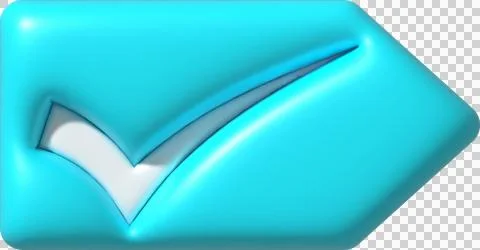 Like or correct symbol,Confirmed or approved button 3D illustration Stock-Illustration