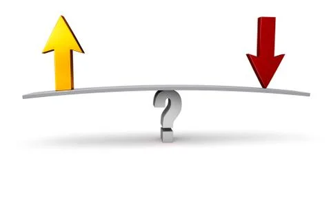 Up or down? Stock Illustration