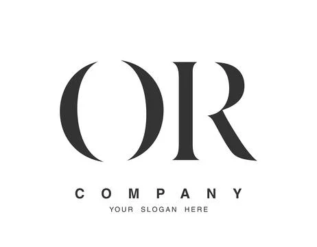 OR logo design. Initial letter o and r serif font style. Creative classic c.. Stock Illustration