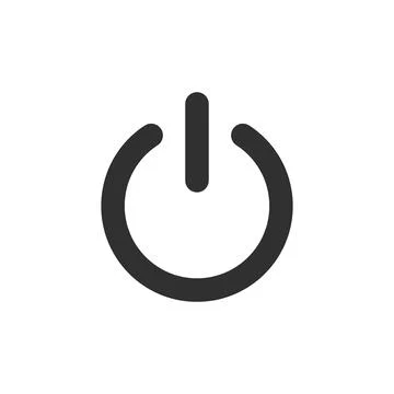 On or Off switch. Start button. Stock Illustration