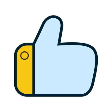Like or thumbs up icon. Illustrazione stock