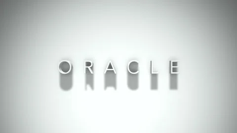 Oracle 3D title animation with shadows on a white background Stock Footage 296001837