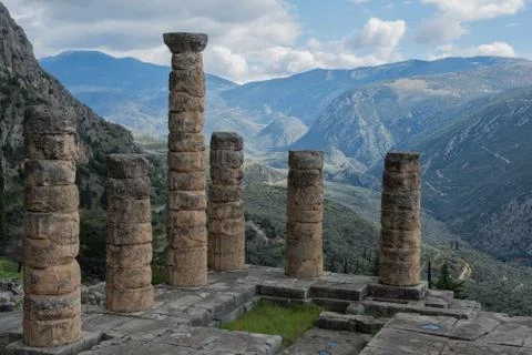 Oracle of Delphi in Greece Stock Photos