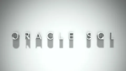 Oracle sql 3D title animation with shadows on a white background Stock-Footage 297021737