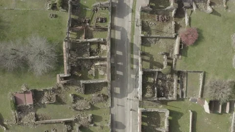 Oradour, Sur glane, topshot Stock Footage 211692371