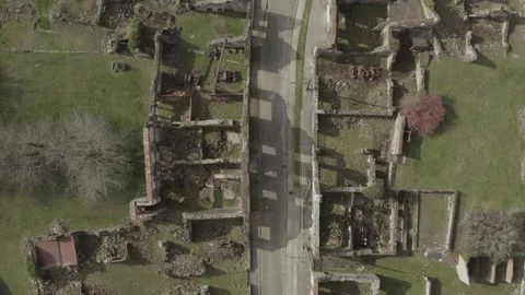 Oradour, Sur glane, topshot Stock Footage 211692948