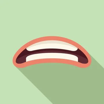 Oral articulation icon flat vector. Infancy speech cognitive Stock Illustration