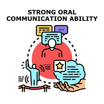 Oral communication ability concept vector illustration Stock Illustration