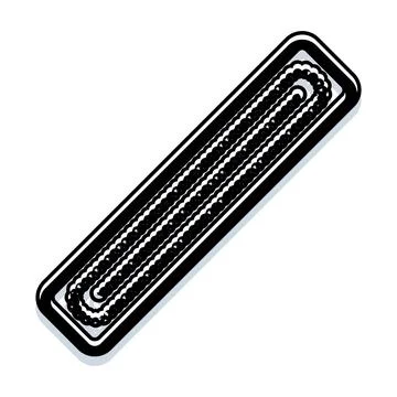Oral hygiene cleaning bristles in a rectangular container 库存插图