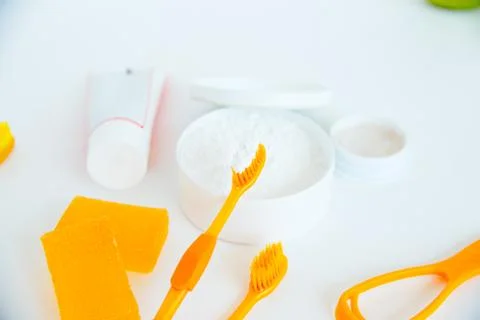 Oral hygiene tools Stock Photos