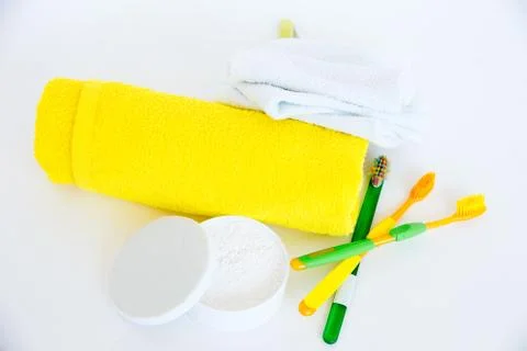 Oral hygiene tools Stock Photos