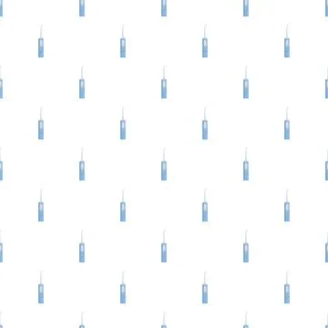 Oral hygiene tools repeating across a white background 스톡 일러스트