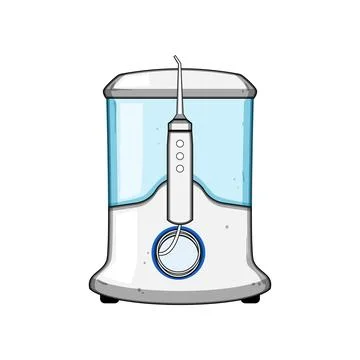 Oral irrigator device cleaning teeth and gums daily Stock Illustration