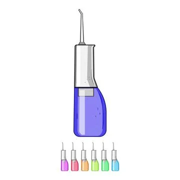 Oral irrigator device cleansing teeth and gums Stock Illustration