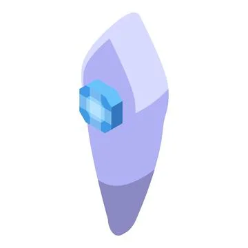 Oral teeth gemstone icon isometric vector. Dental tooth Stock Illustration