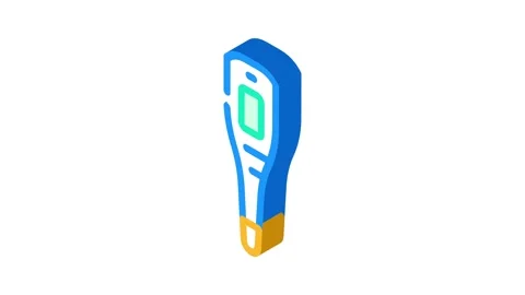 Oral thermometer first aid isometric icon animation Vídeos de archivo 327295092