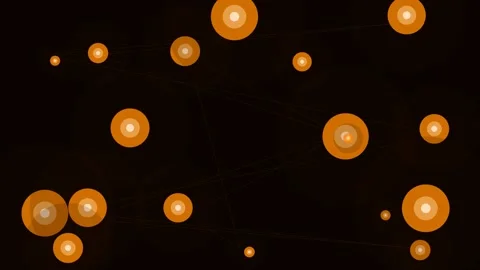 Orang Orbs Scatter Constellation Background Loop Video stock 342608526