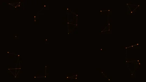 Orang Particle Network Pulse Node Network Loop Видео 342611930