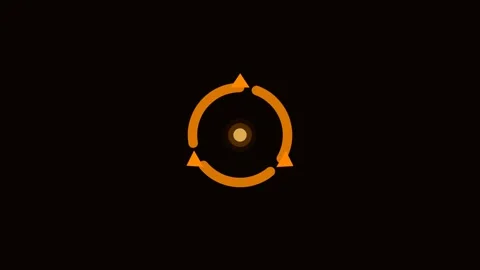 Orang Recycle Loop Cycle Symbol Eco Green Animation Loop Vídeo Stock 342610406
