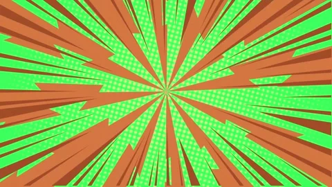 Orange 2 comic green bg Stock Footage 274454182