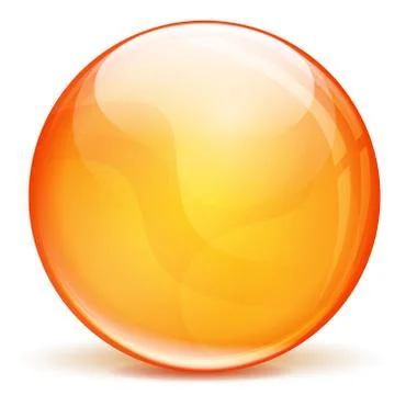 Orange 3d bubble Illustrazione stock