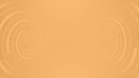 Orange 3d empty space with rotating circular disc technology background  Stock Footage 307698154