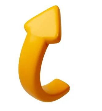 Orange 3d half circle arrows up direction. Arrow sign or icon for web button and Stock Illustration