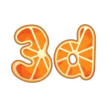 Orange 3D letter Stockillustratie