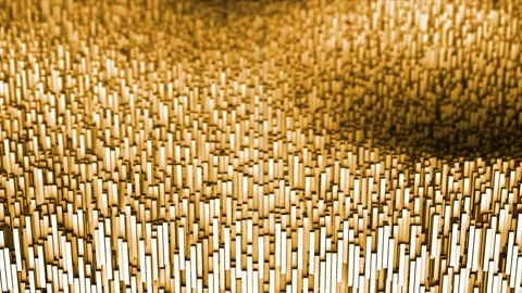 Orange 3d rectangles forming wave pattern geometrical background Vídeo Stock 296616489