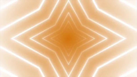 Orange 3d space neon lights futuristic technological tunnel background Stock Footage 307674251