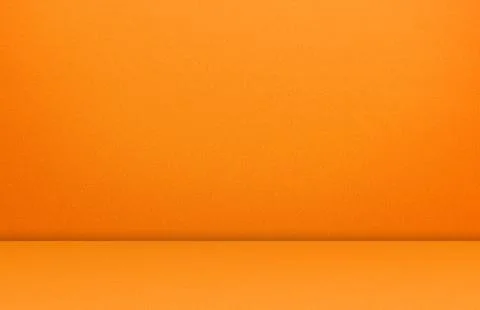 Orange 3d Table Studio Empty Interior Background WallWall paper Illustrazione stock