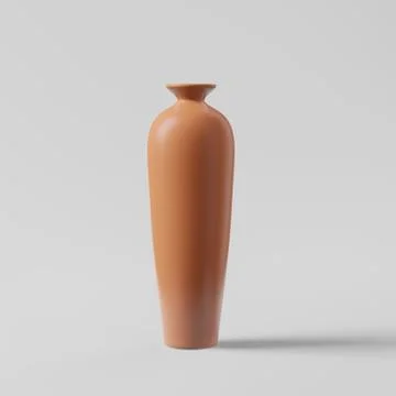 Orange 3d vase Stock Illustration